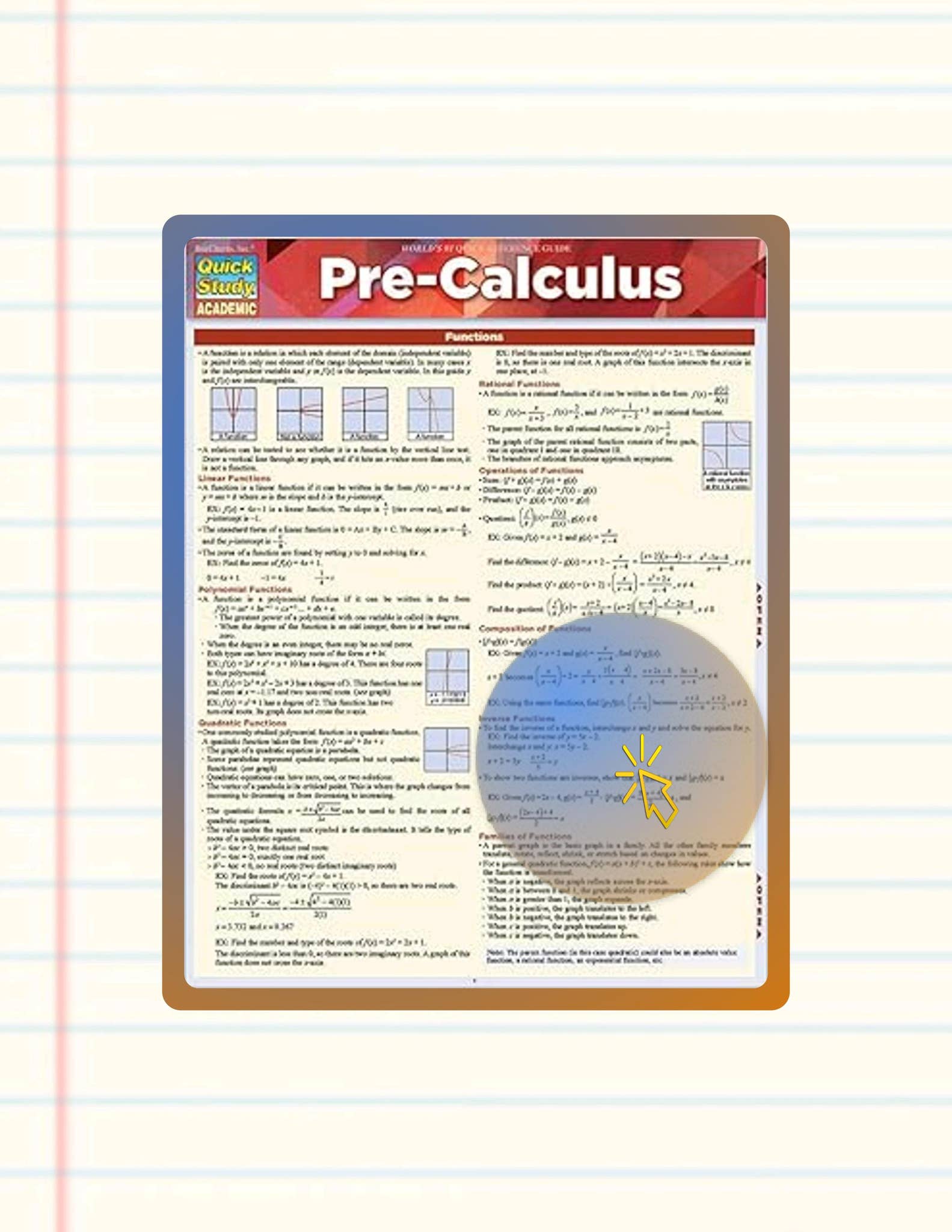 Quick Read Pre-Calculus QuickStudy Laminated Reference Guide ...