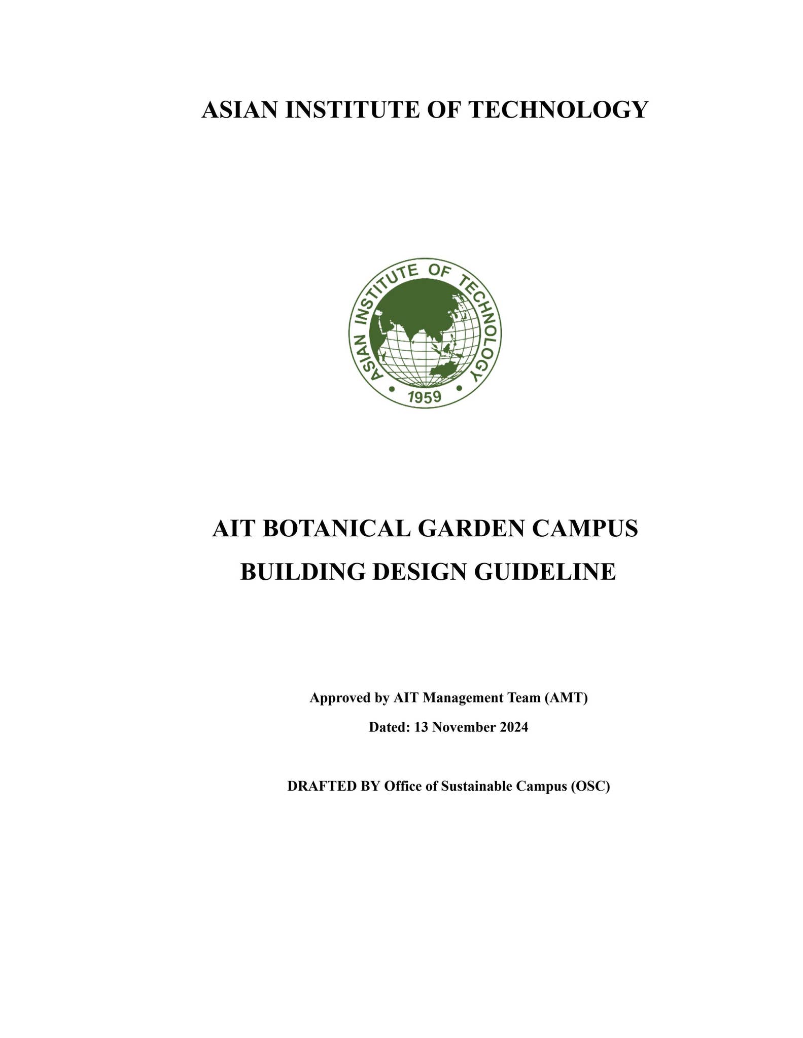BUILDING GUIDELINE FOR AIT AS A BOTANICAL CAMPUS 2024_version 2 ...