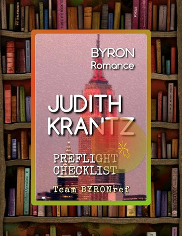Read Online BYRON Romance Judith Krantz Preflight Checklist (BYRON Preflight Checklists) by Team BYR