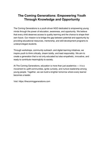 The_Coming_Generations_Empowering_Youth
