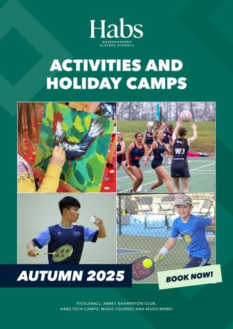 Activities and Holiday Camps Autumn 2025