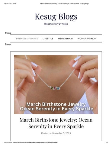 March Birthstone Jewelry: Ocean Serenity in Every Sparkle