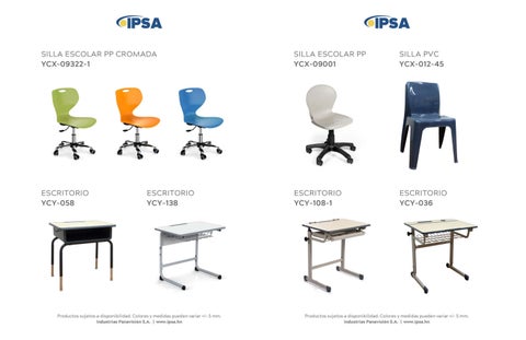 IPSA Honduras 家具目录 Mobiliario Escolar | 第 16 页