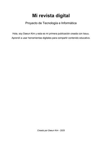Mi revista digital – Daeun Kim