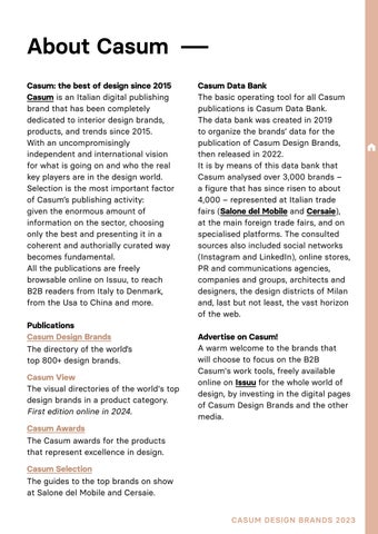 Casum Design Brands 2023 - The directory of the world’s top 800+ design brands 第 15 页