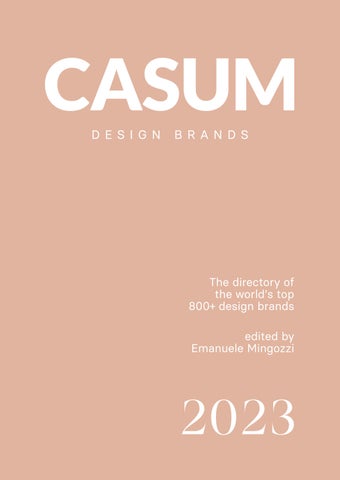 Casum Design Brands 2023 - The directory of the world’s top 800+ design brands 第 3 页