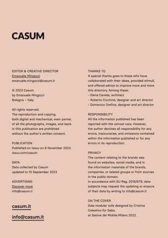 Casum Design Brands 2023 - The directory of the world’s top 800+ design brands 第 4 页