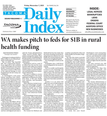 Tacoma Daily Index, November 07, 2025