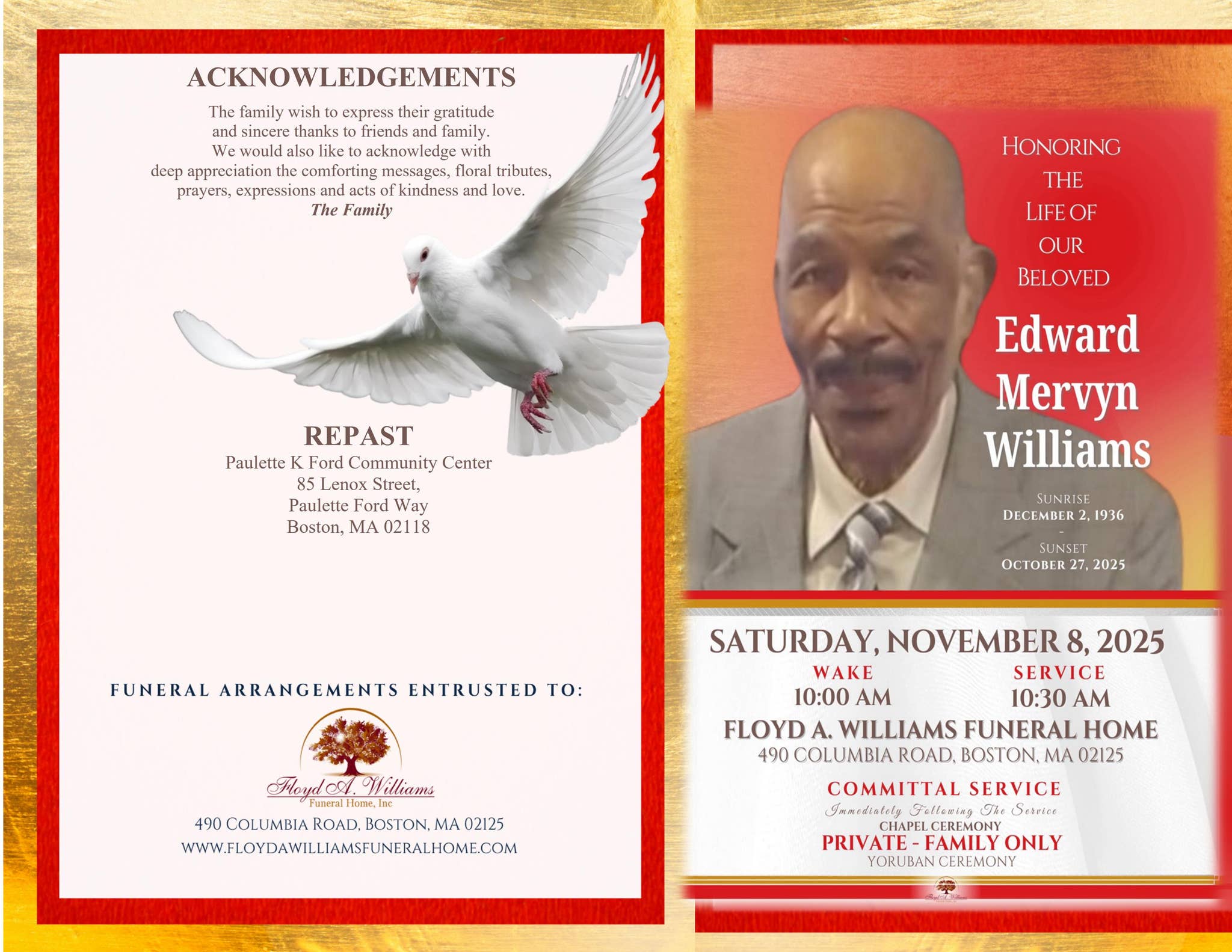 Memorial Program for the Late Edward M. Williams by PAUSEatFAWFH1 - Issuu