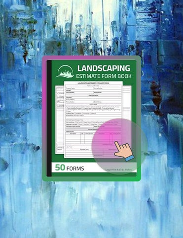 Ebook Version Landscaping Estimate Form Book: Landscape Estimating ...
