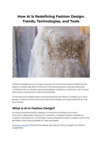 How AI is Redefining Fashion Design