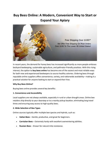 buy bees online