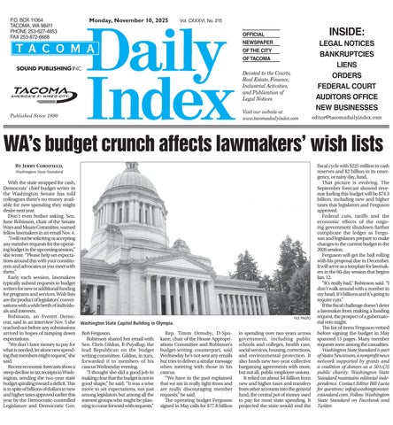 Tacoma Daily Index, November 10, 2025