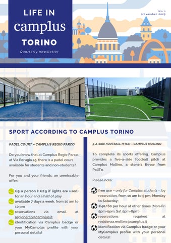 Life in Camplus Torino - no. 1