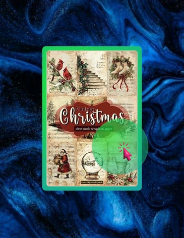 Instant Access Ebook Vintage Christmas Sheet Music Scrapbook Paper Festive Objects and Symbols by Ju
