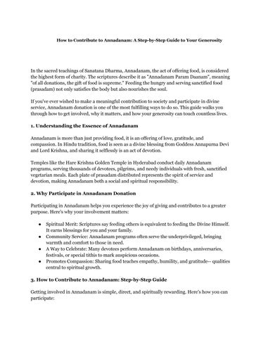 How to Contribute to Annadanam_ A Step-by-Step Guide to Your Generosity - PDF Submission
