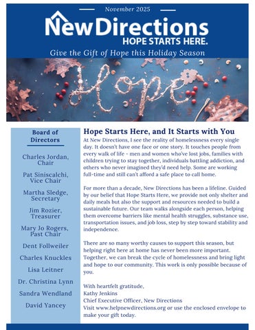 New Directions Seasonal Newsletter 2025