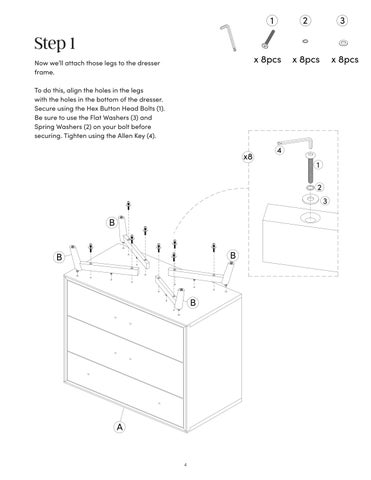 Harper 斗柜 Instruction Sheet 71320 第 4 页
