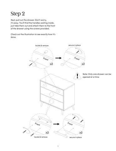 Harper 斗柜 Instruction Sheet 71320 第 5 页