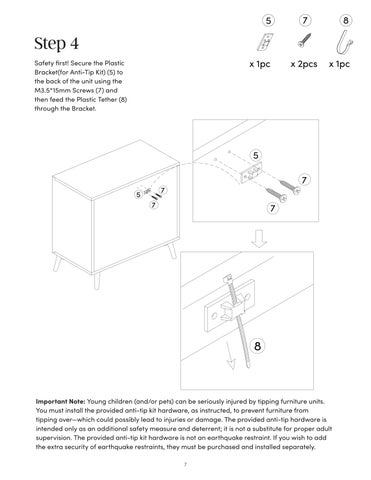 Harper 斗柜 Instruction Sheet 71320 第 7 页
