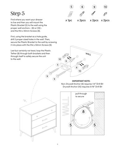 Harper 斗柜 Instruction Sheet 71320 第 9 页