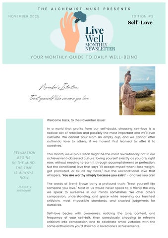 Museletter #3 November Issue - The Alchemist Muse