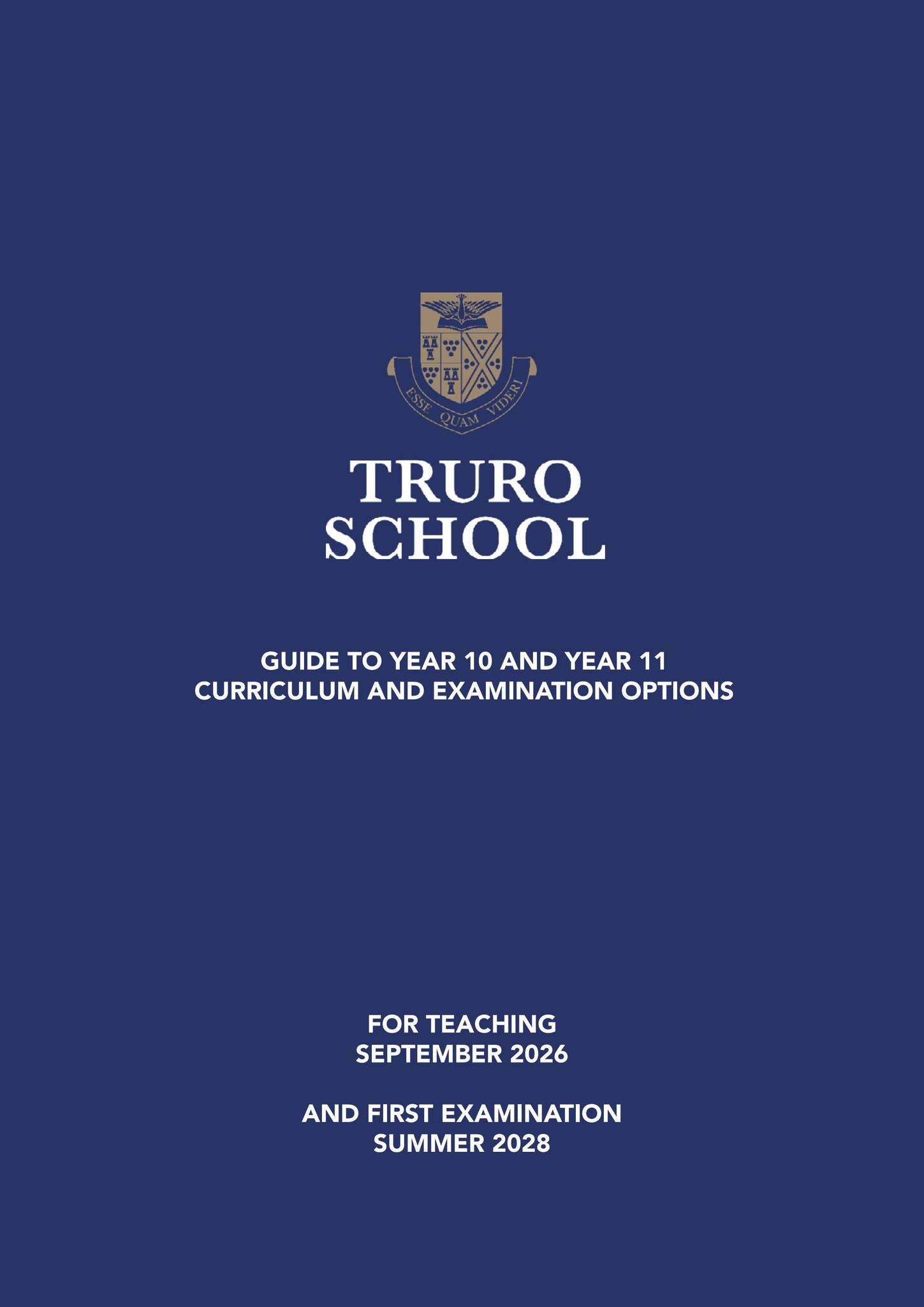 GCSE Guide 2026 - 2028 by Truro School - Issuu