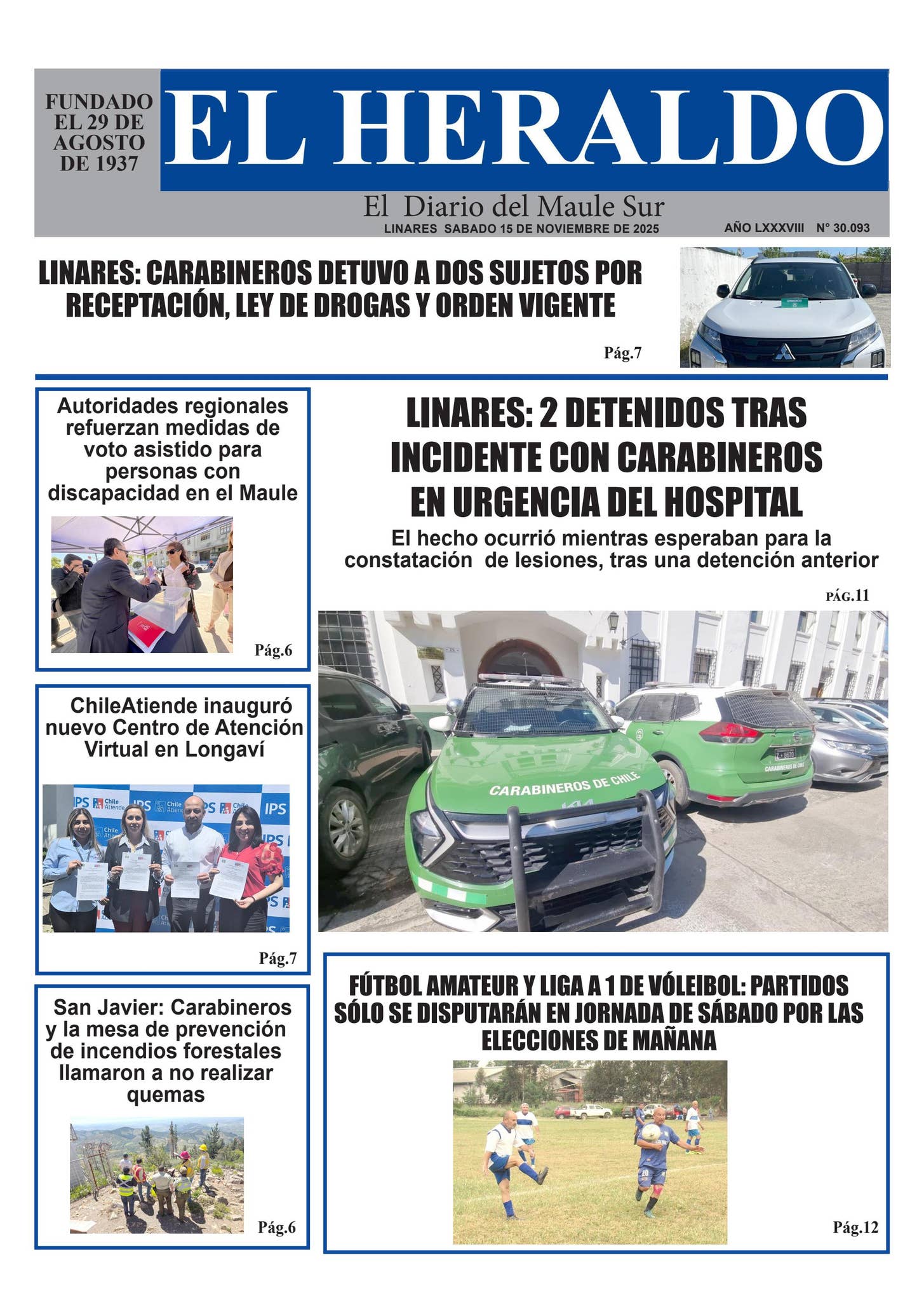 Sabado 15 de noviembre 2025