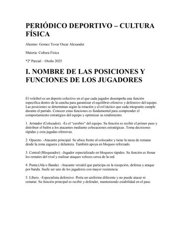 Tarea cultura física voleibol