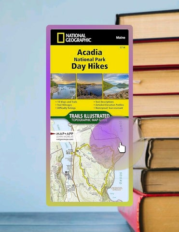 Immediate Read Acadia National Park Day Hikes Map (National Geographic Topographic Map Guide, 1714) 