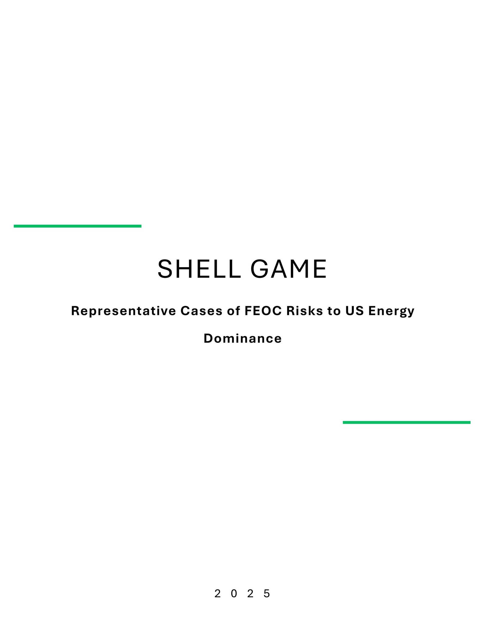 Shell Game - FEOC Risks by horizonadvisory - Issuu