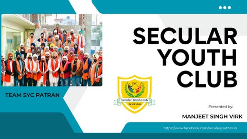 PRESENTATION OF SECULAR YOUTH CLUB