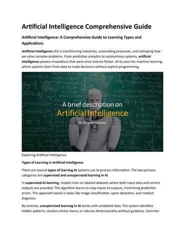 Artificial Intelligence Comprehensive Guide by Anupam Singh - Issuu