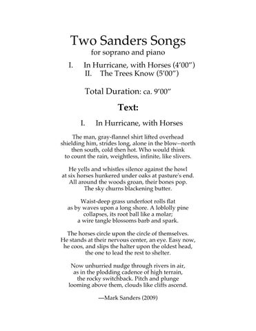 Two Sanders Songs 第 2 页