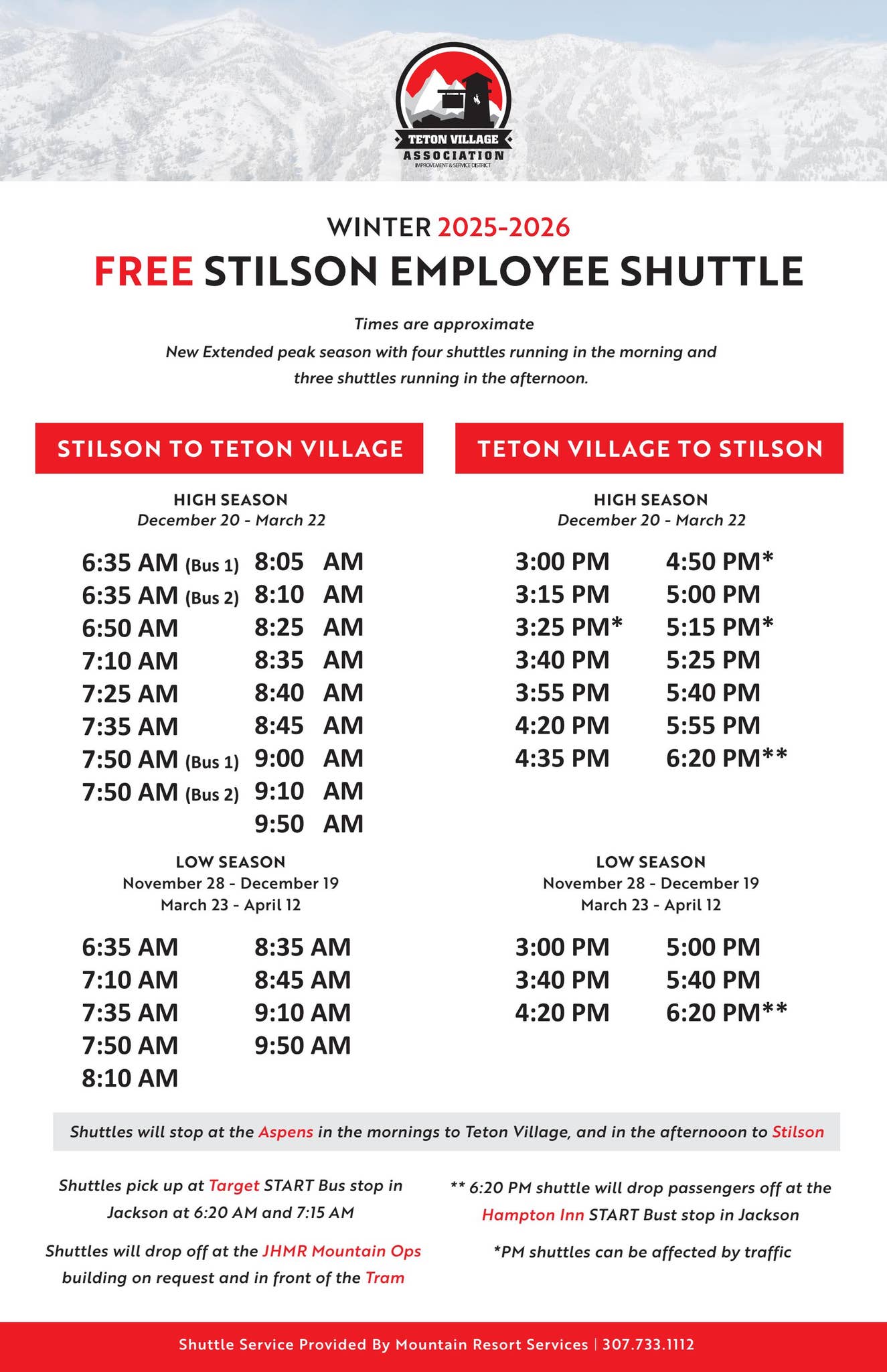 Stilson Shuttle Schedule by TVDO - Issuu