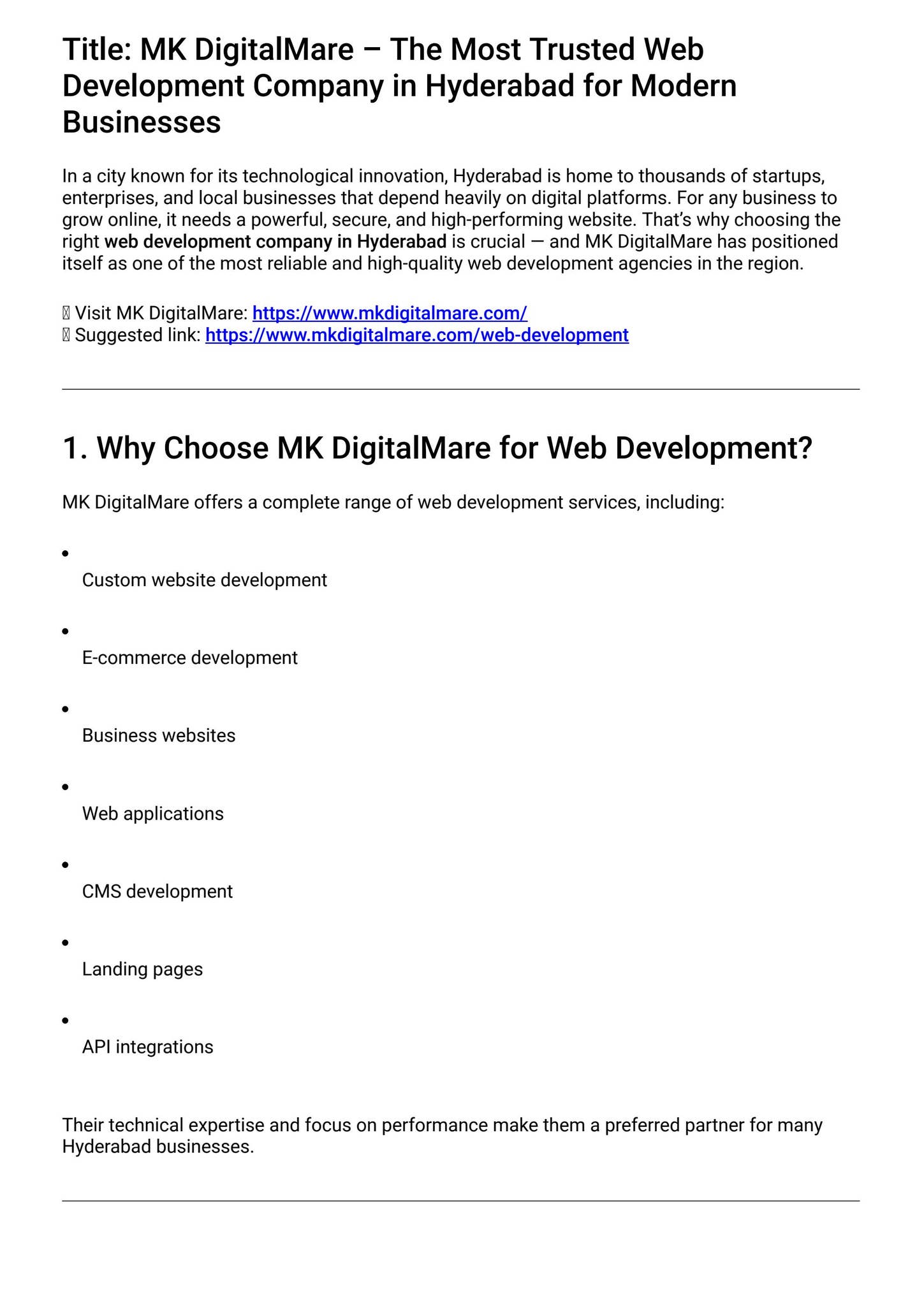 web development company hyderabad by MK Digital Mare - Issuu