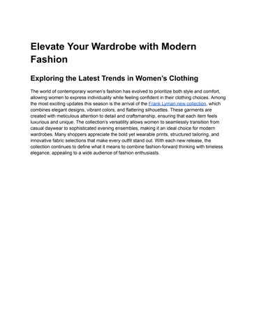 14Elevate Your Wardrobe with Modern Fashion