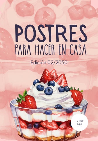 Revista Receta Postres moderno rosa