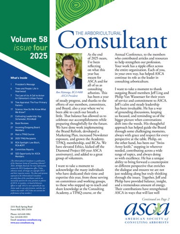 The Arboricultural Consultant 2025 - Q4