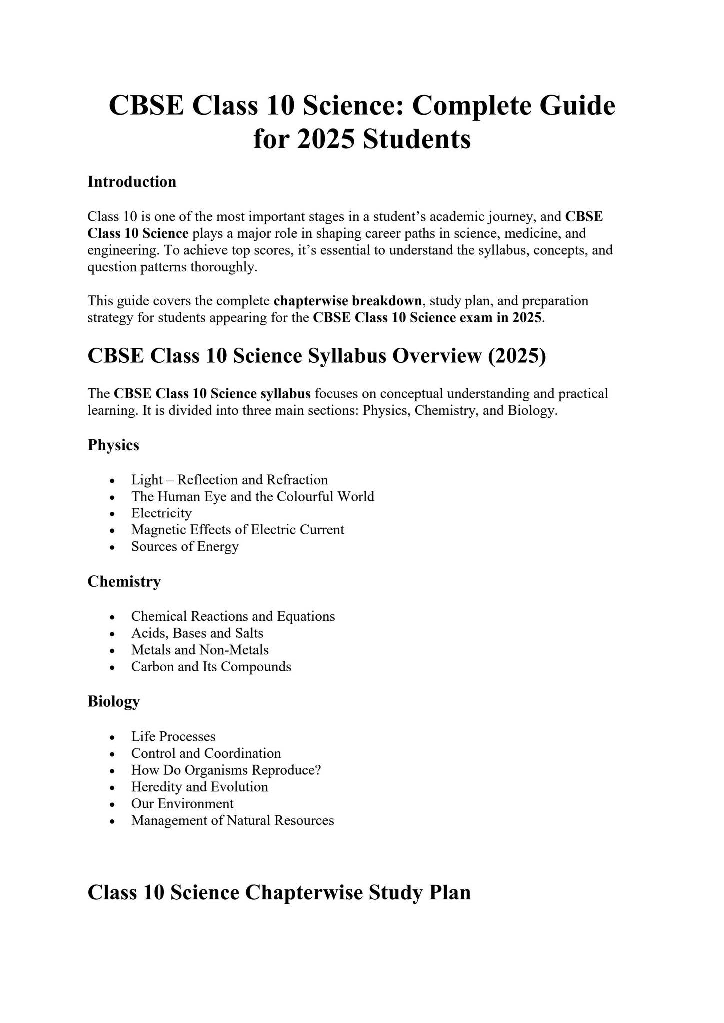 CBSE Class 10 Science Complete Guide for 2025 Students by Fukey ...