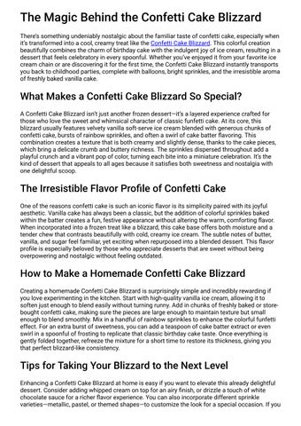 The Magic Behind the Confetti Cake Blizzard