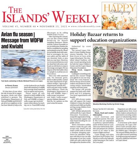 Islands' Weekly, November 25, 2025
