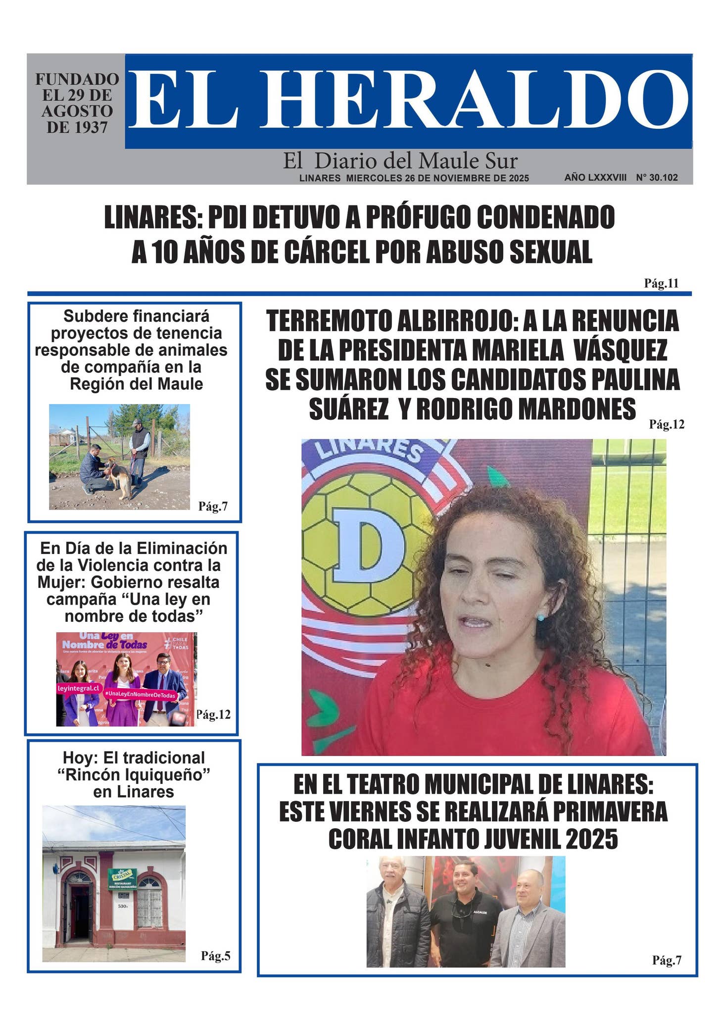 Miercoles 26 de noviembre 2025