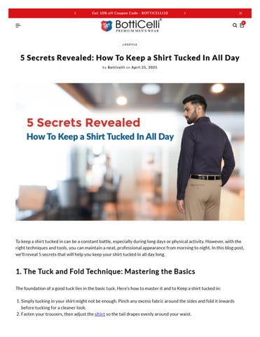 5 Easy Tricks to Keep Your Shirt Tucked In All Day