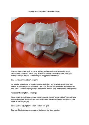 BERAS RENDANG KHAS MINANGKABAU