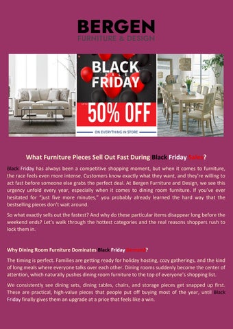 What Furniture Pieces Sell Out Fast During Black Friday Sales?