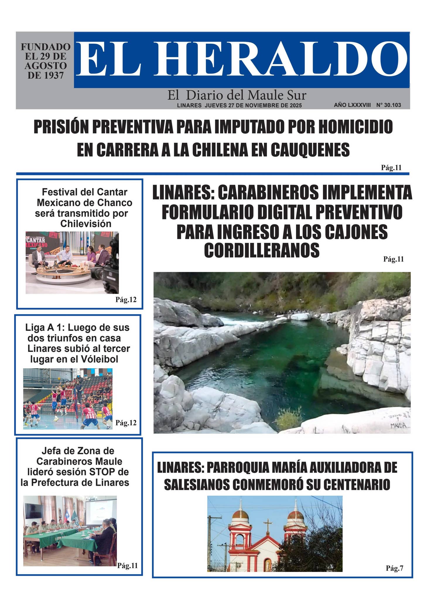 Jueves 27 de noviembre 2025