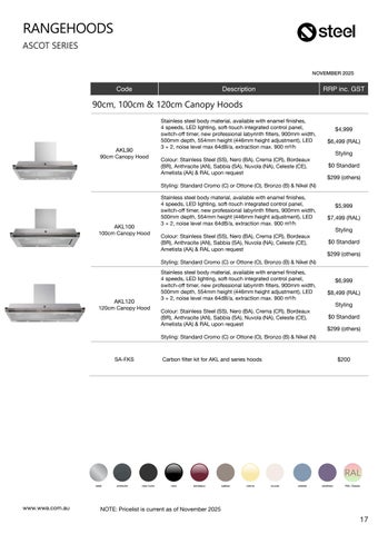 Steel Cucine Pricelist 零售 November 2025 第 17 页