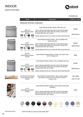 Steel Cucine Pricelist 零售 November 2025 第 18 页