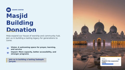 Build a Brighter Future with Masjid Donations